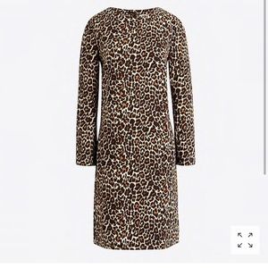 J.Crew 🐆 print crepe shift dress